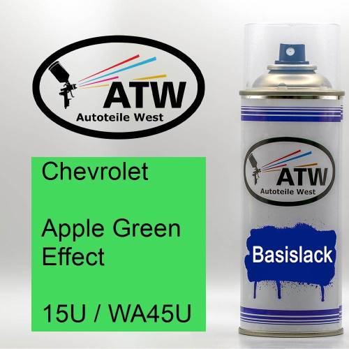 Chevrolet, Apple Green Effect, 15U / WA45U: 400ml Sprühdose, von ATW Autoteile West.